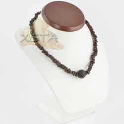 Amber necklace raw cherry irregular
